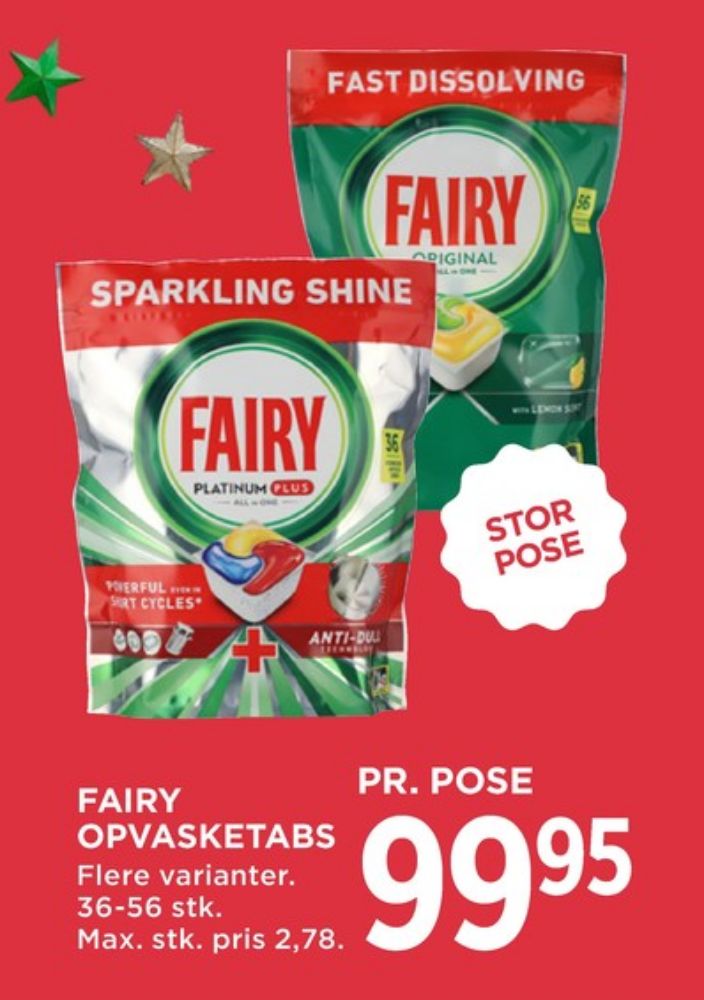 Fairy, Maskinopvask-tabs