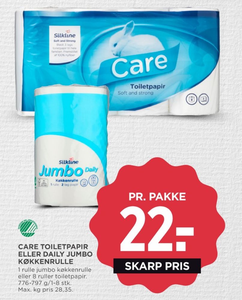 Silkline Care, Toiletpapir