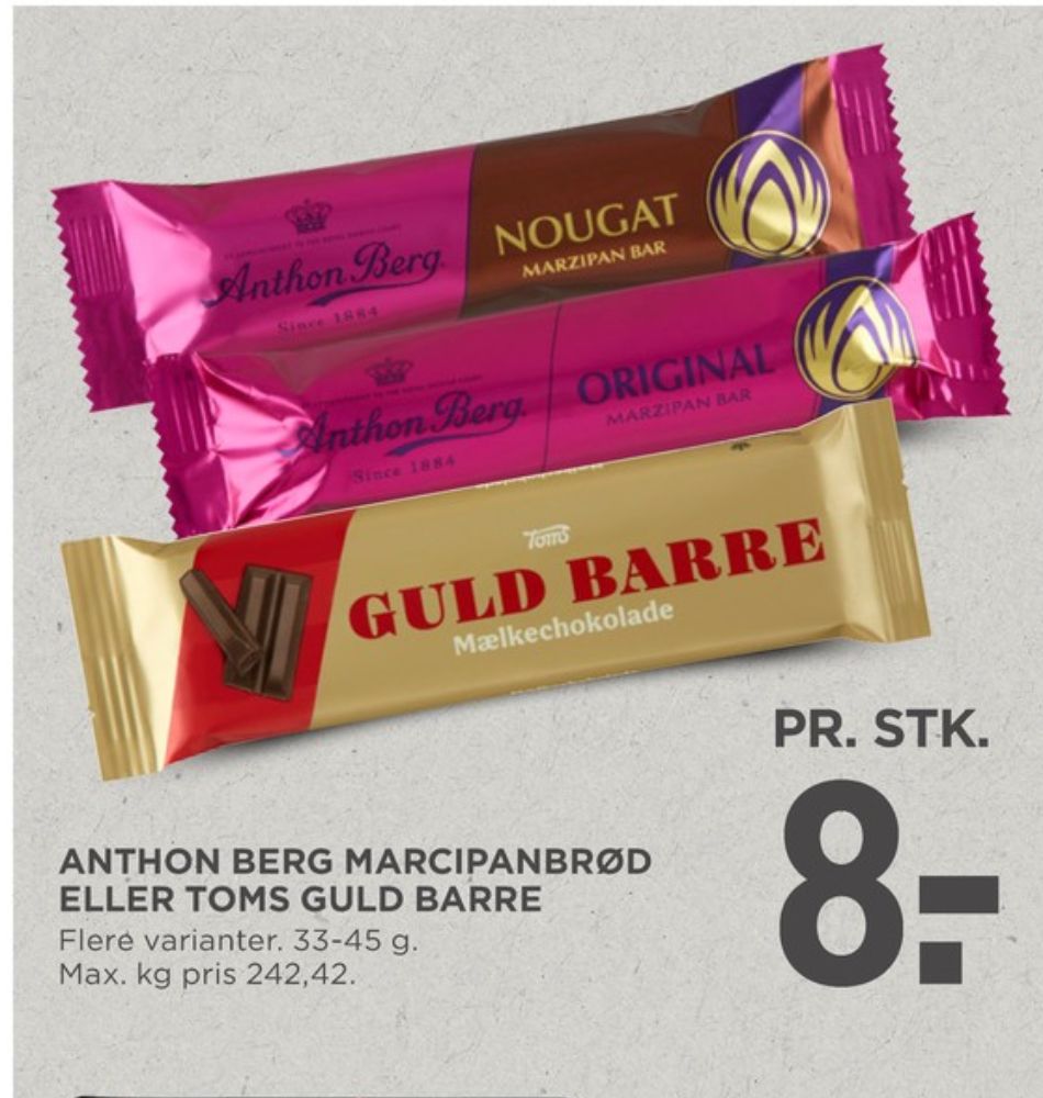 Toms Guldbarre, Chokoladebar Mælkechokolade