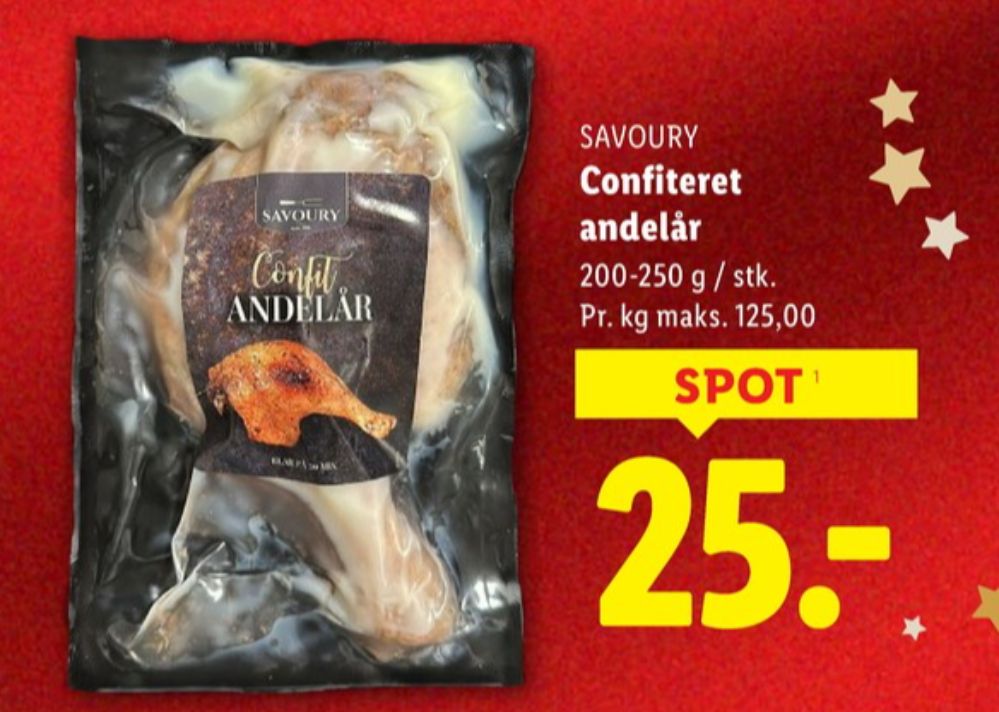 Savoury, Confiteret andelår