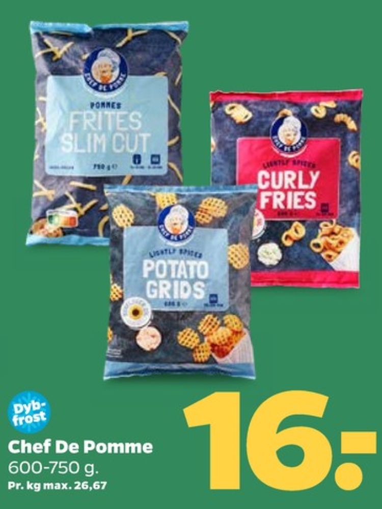 Chef de Pomme, Pommes Frites Slim