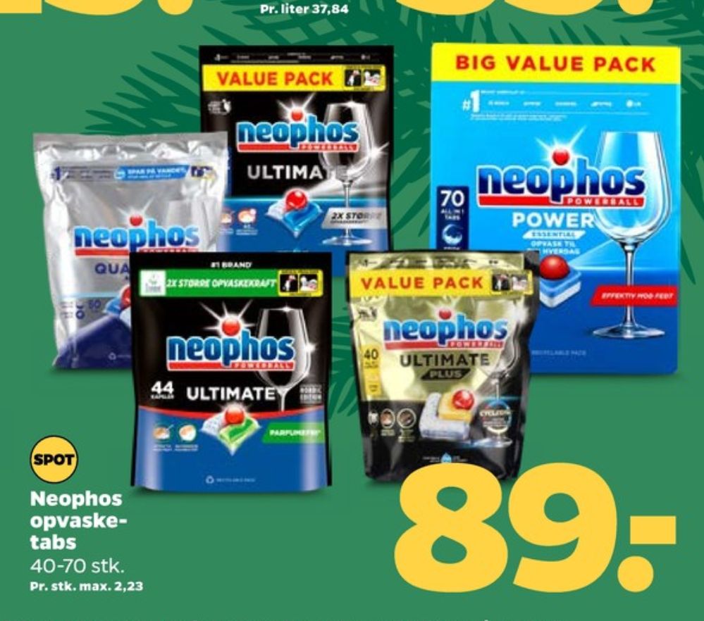 Neophos, Maskinopvask-tabs