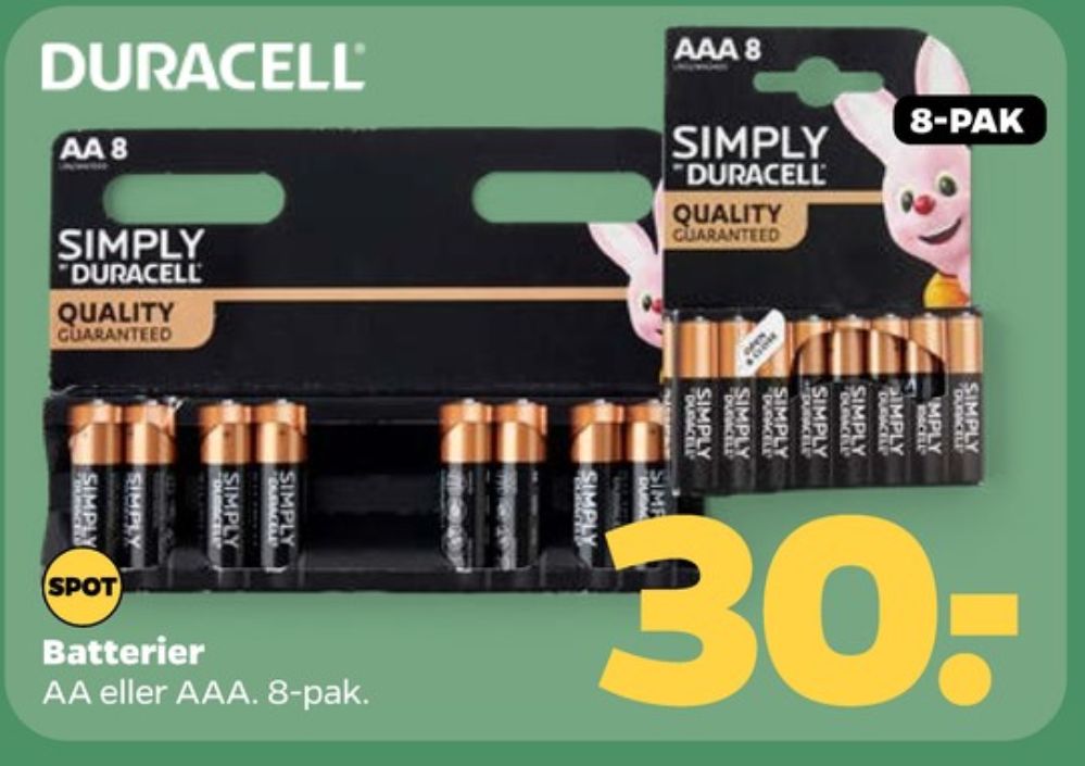 Duracell, Batterier