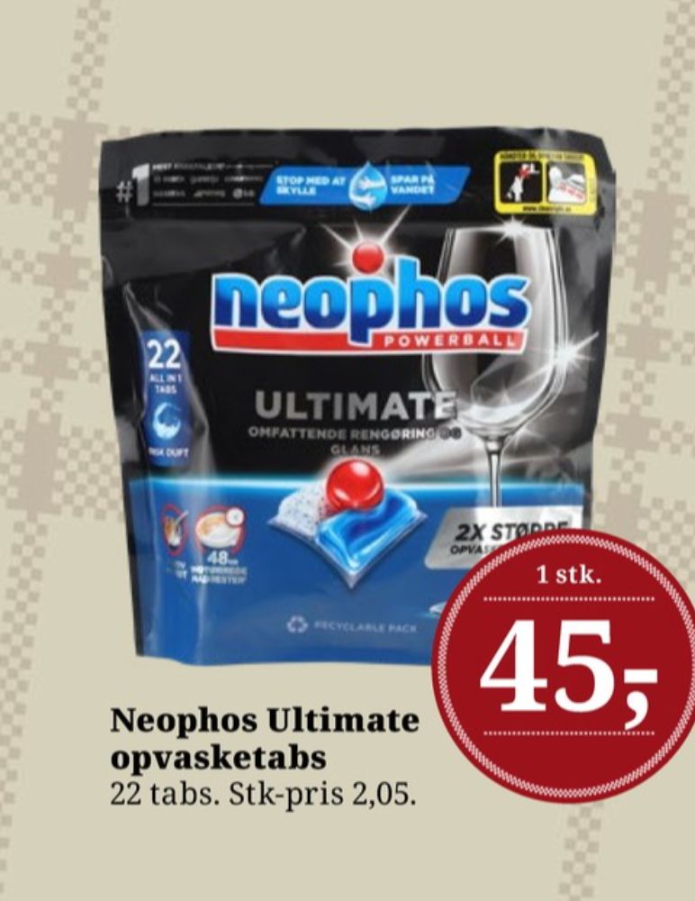 Neophos, Maskinopvask-tabs