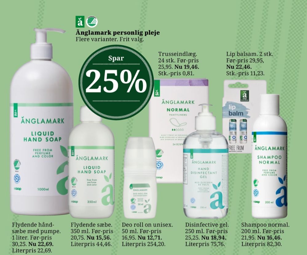 Änglamark, Trusseindlæg