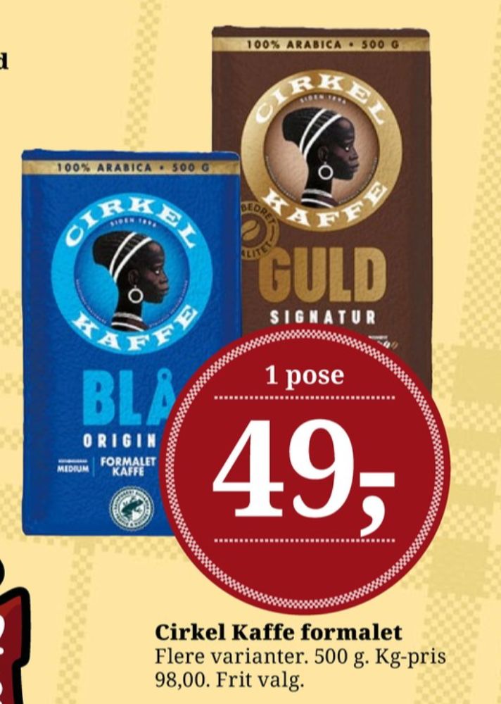 Cirkel Guld, Kaffe Formalet