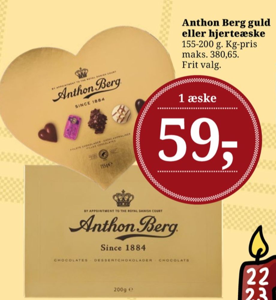 Anthon Berg Guldæske, Dessertchokolade