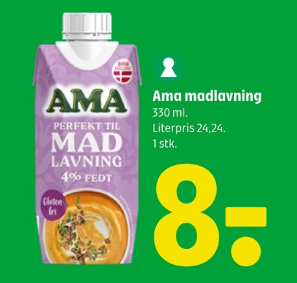 Ama, Madlavningsfløde 4%