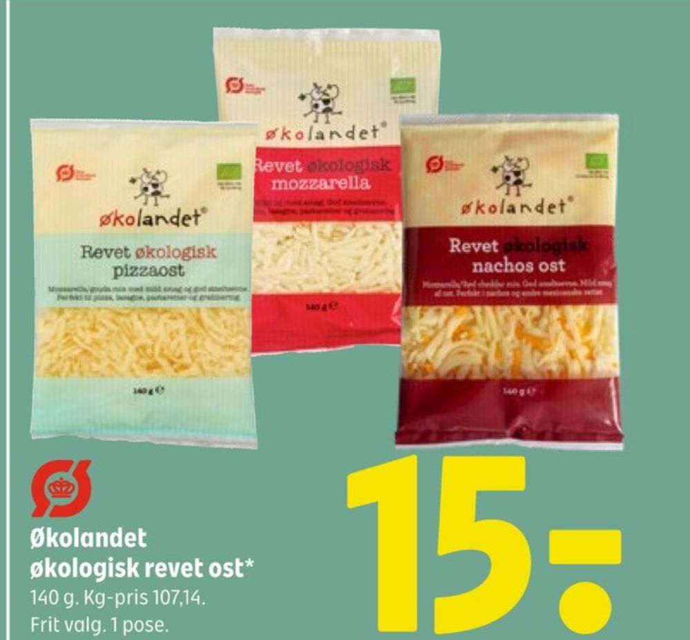 Økolandet, Revet ost Mozzarella