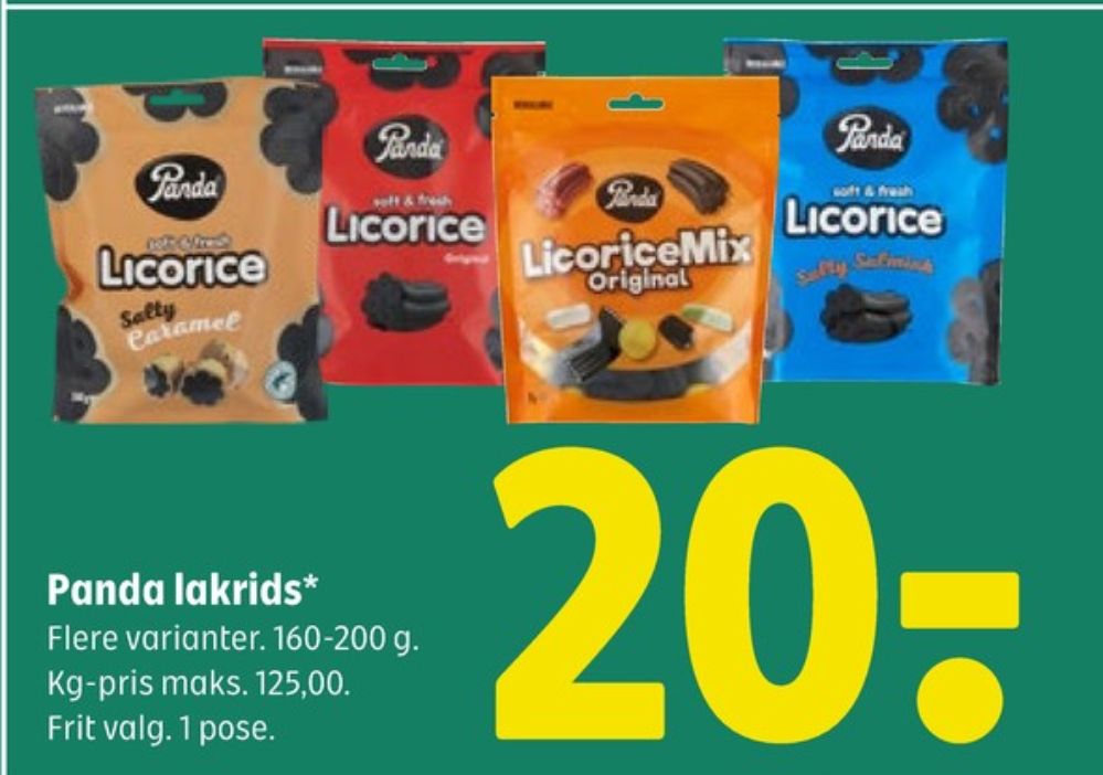 Panda, Lakridspose Salty Salmiak