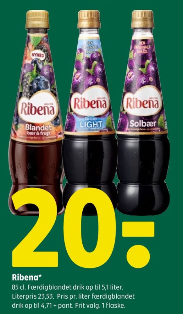 Ribena, Solbær Light Frugtsaft