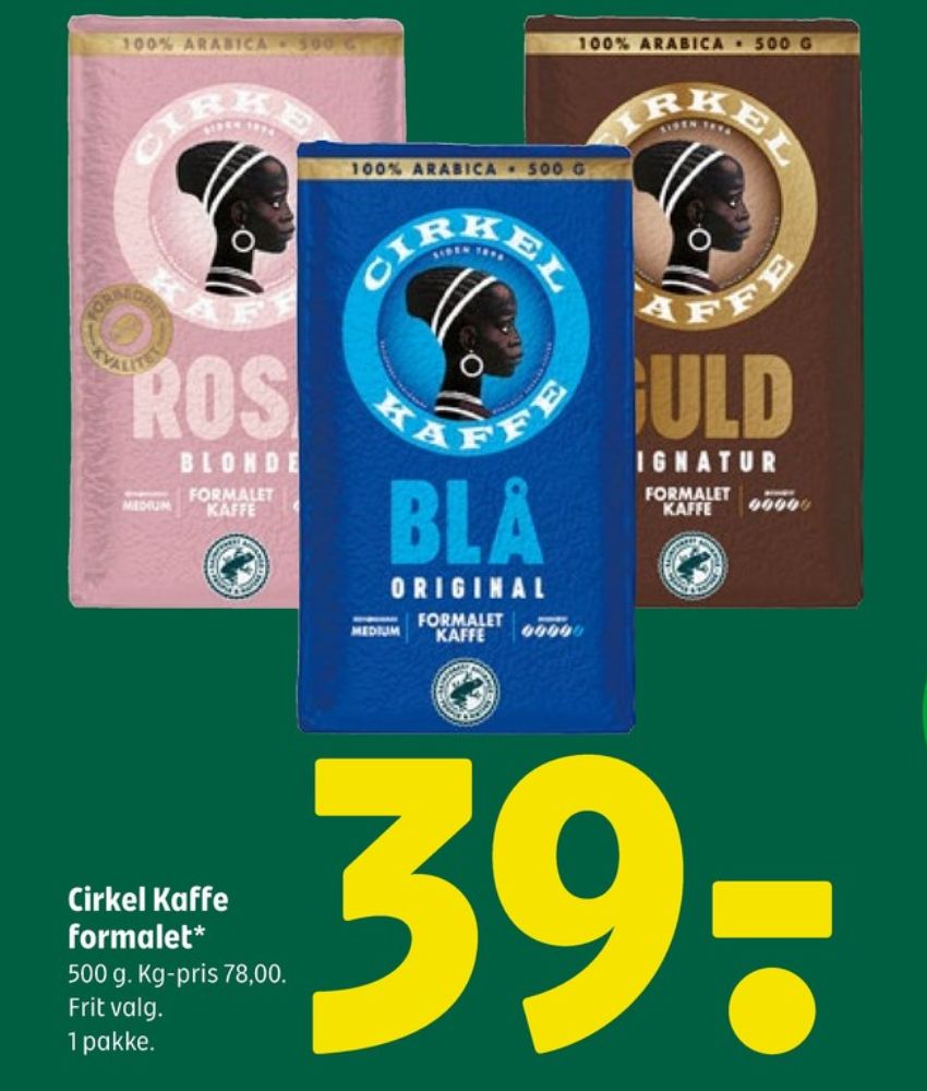 Cirkel Guld, Kaffe Formalet