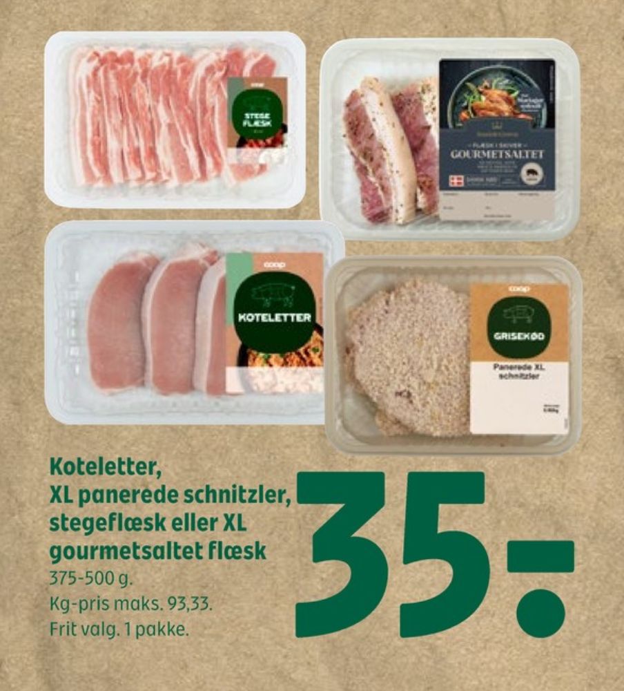 Coop, Flæsk i skiver