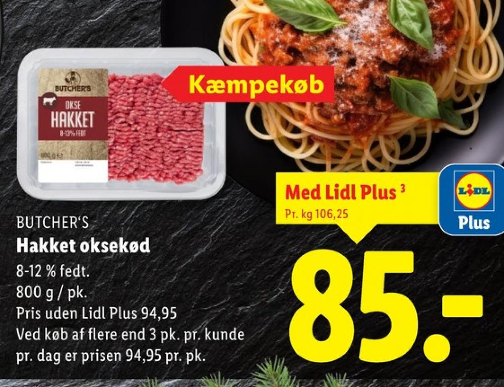 Butchers, Hakket oksekød 8-12%
