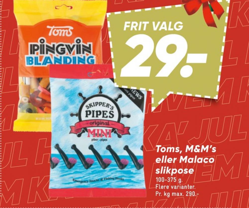 Toms Pingvin Blanding, Slikposer