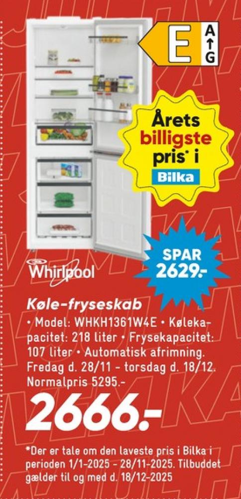 Whirlpool, Køle/Fryseskab