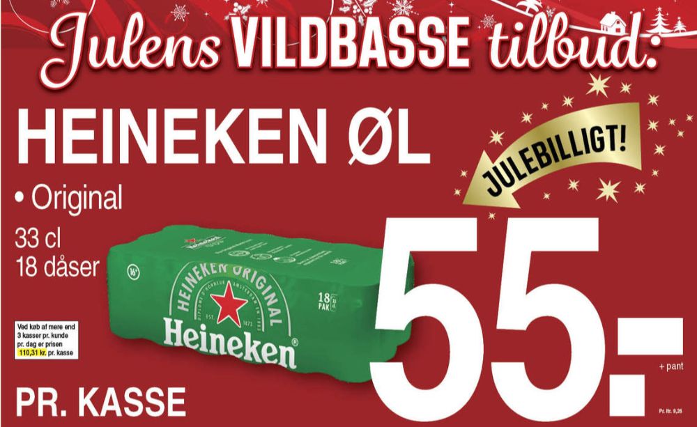 Heineken, Øl 18 pk.