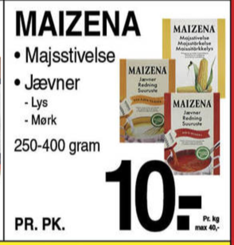 Maizena, Majsstivelse