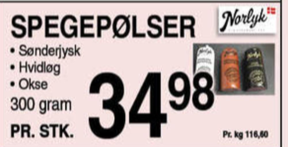 Norlyk Slagter, Oksespegepølse