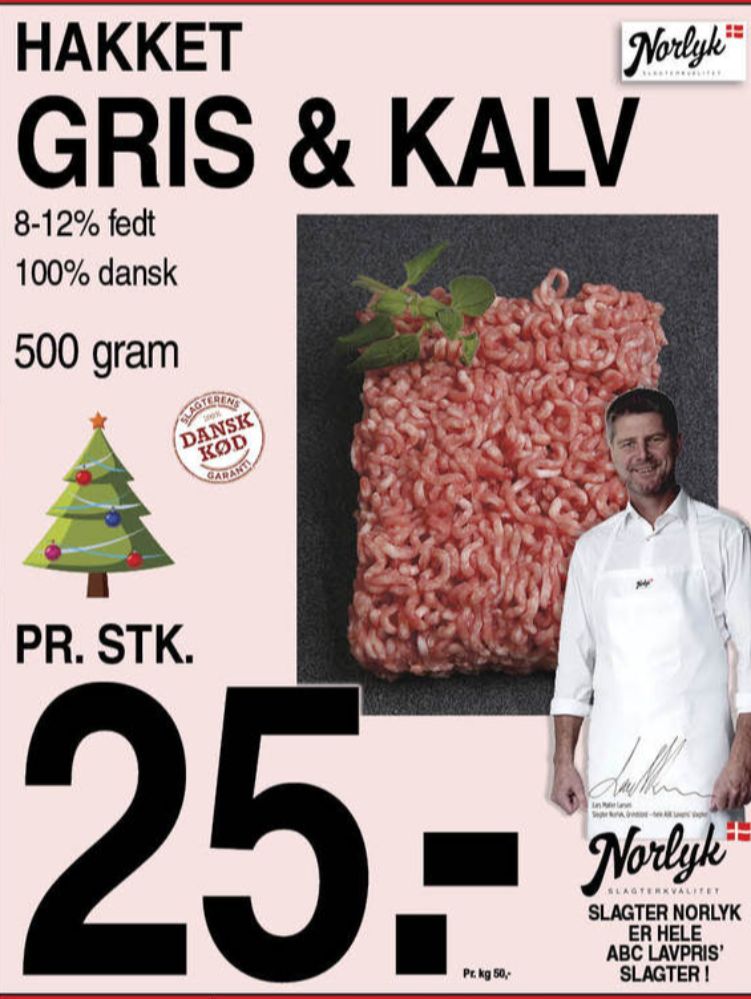 Norlyk Slagter, Hakket kalv og grisekød 8-12%