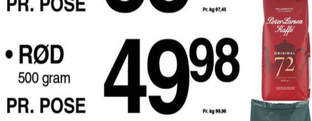 Peter Larsen Blanding 72, Kaffe Formalet