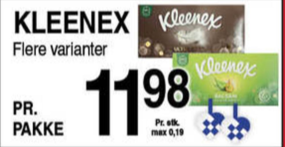 Kleenex, Lommetørklæder