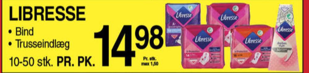 Libresse, Trusseindlæg