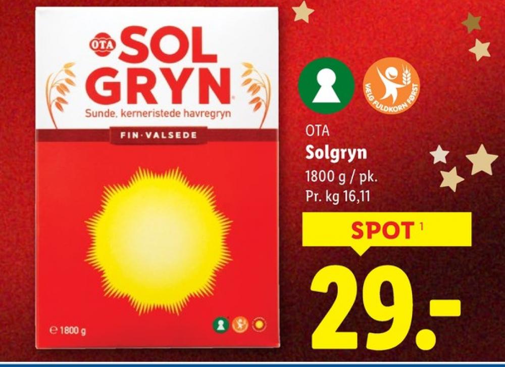 Ota Sol Gryn, Finvalsede Havregryn 
