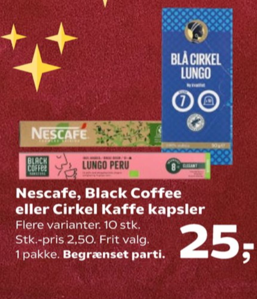 Black Coffee Lungo Peru, Kaffekapsler