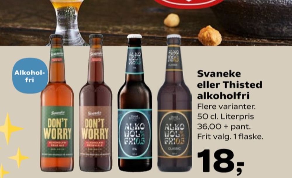 Svaneke Bryghus Don't Worry Pale Ale, Øl - Alkoholfri