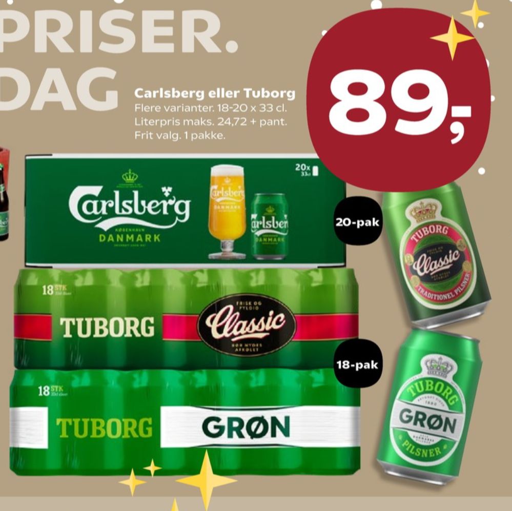 Carlsberg Pilsner, Øl 20 pk.