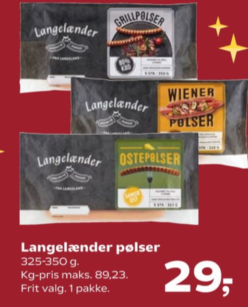 Langelænder, Grillpølser