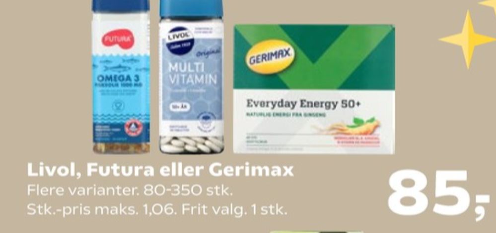 Livol Multi, Vitaminer