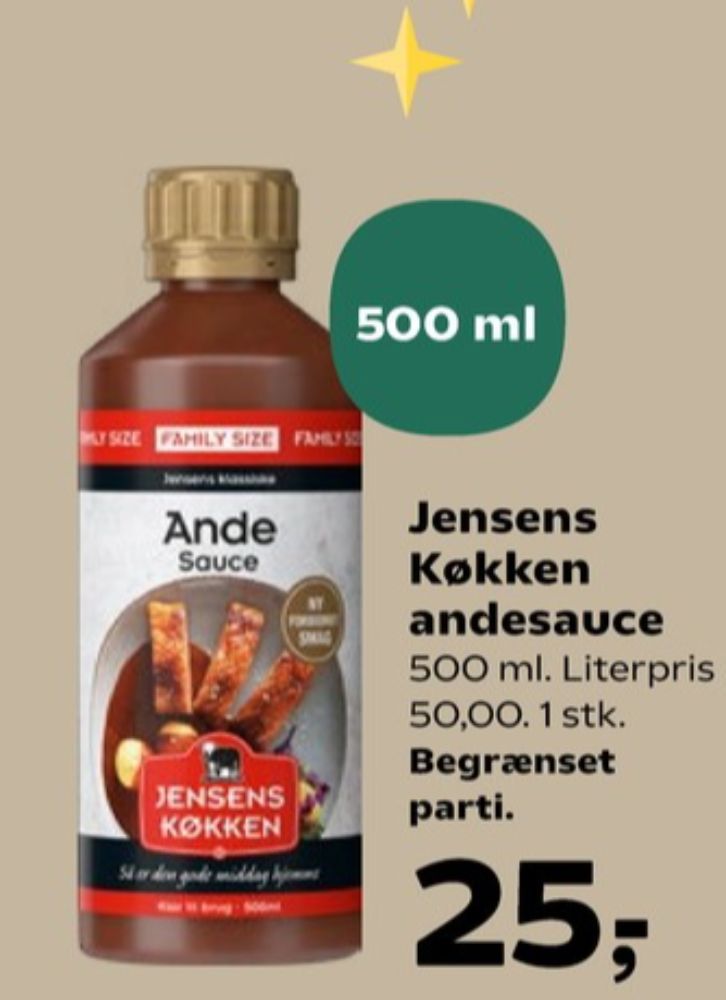 Jensens Køkken, Andesauce