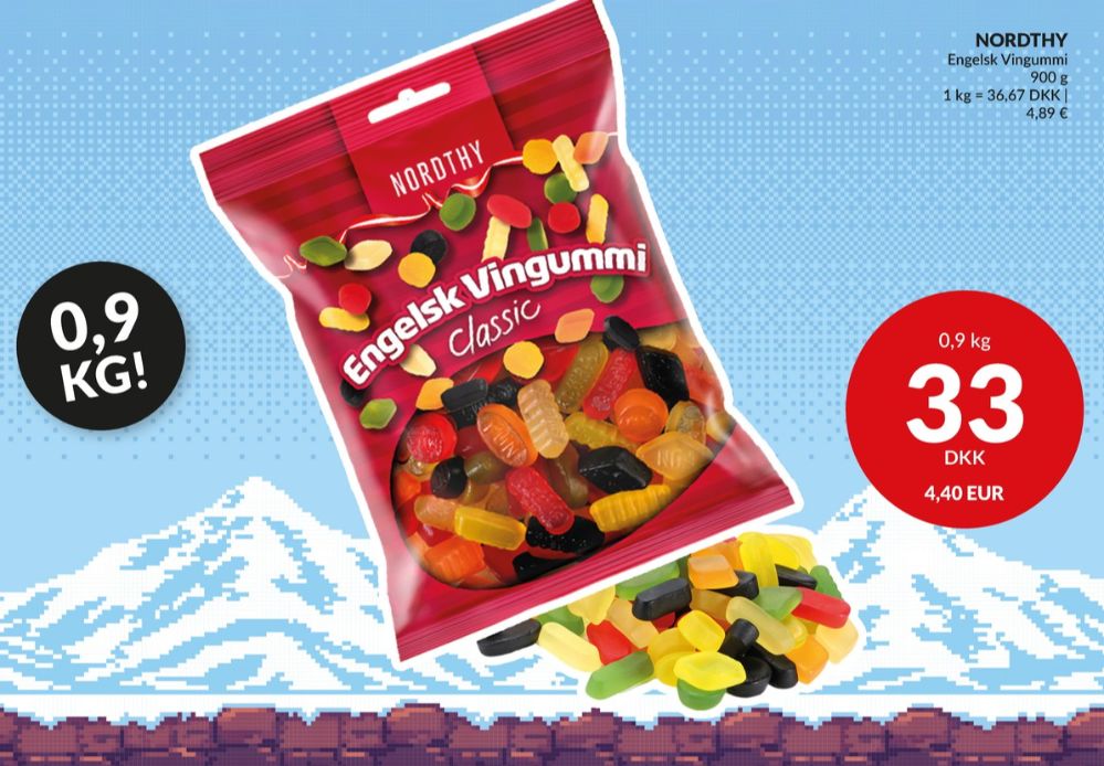 Nordthy Engelsk Vingummi, Slikposer