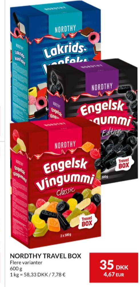 Nordthy Travel Box, Engelsk Vingummi Sur