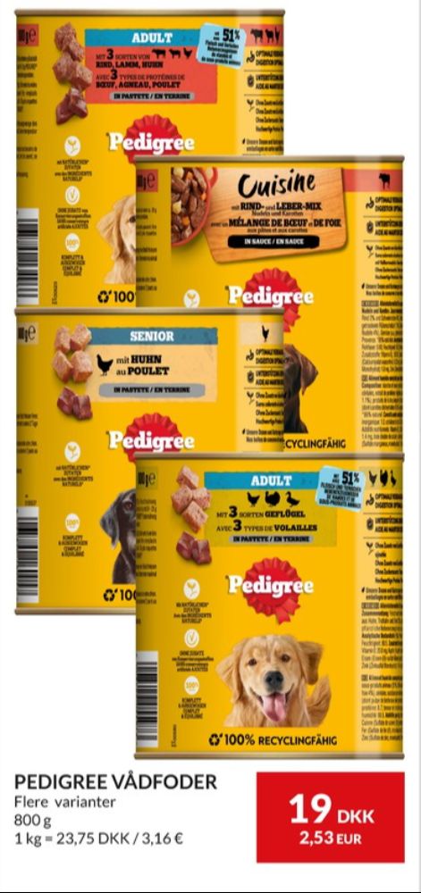 Pedigree, Hundefoder