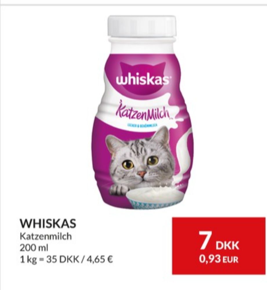 Whiskas, Kattemælk