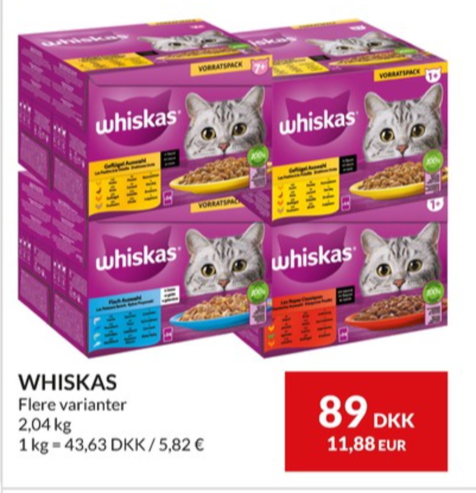 Whiskas, Kattefoder