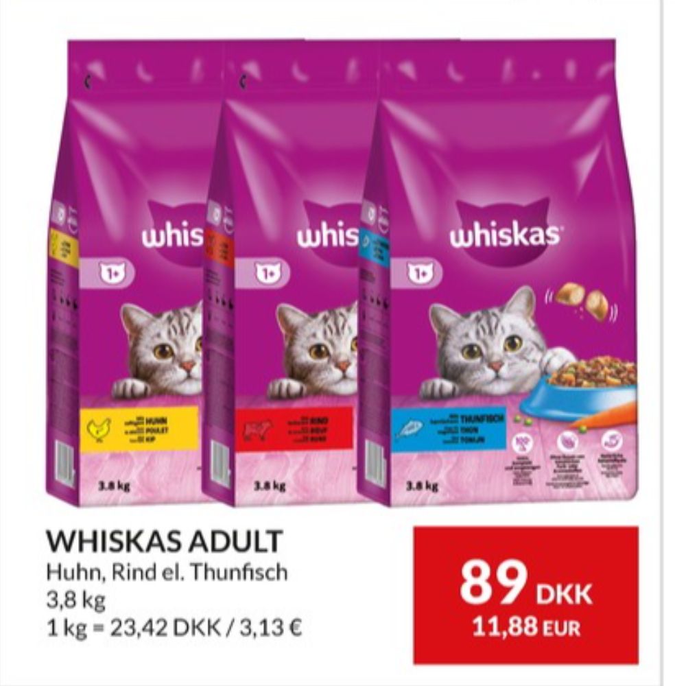 Whiskas, Kattefoder