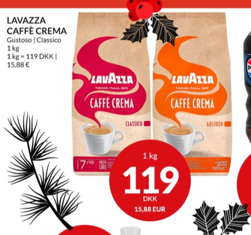 LavAzza Caffe Crema Gustoso, Kaffebønner