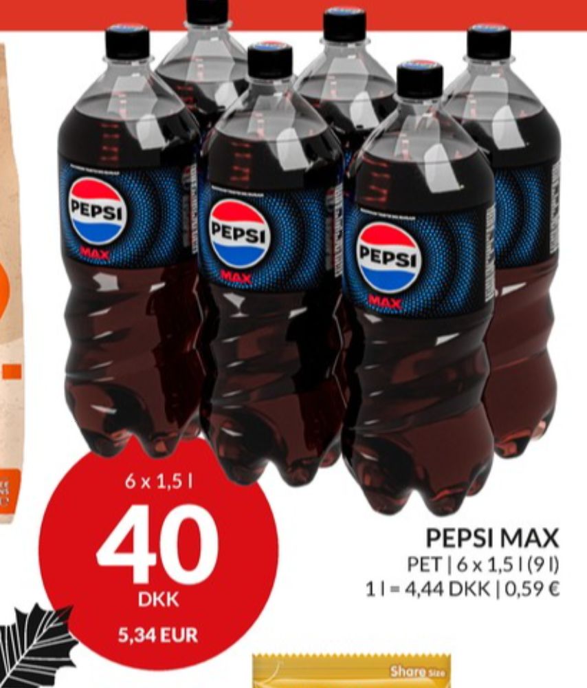 Pepsi Max, Cola 6 pk.