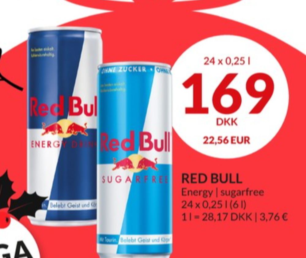 Red Bull Sugarfree, Energidrik 24 pk.
