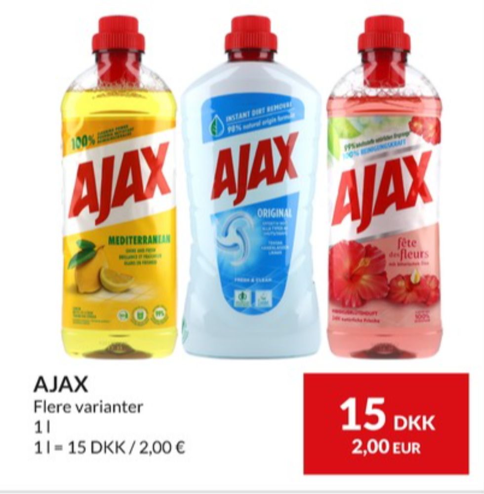 Ajax, Rengøring - universal