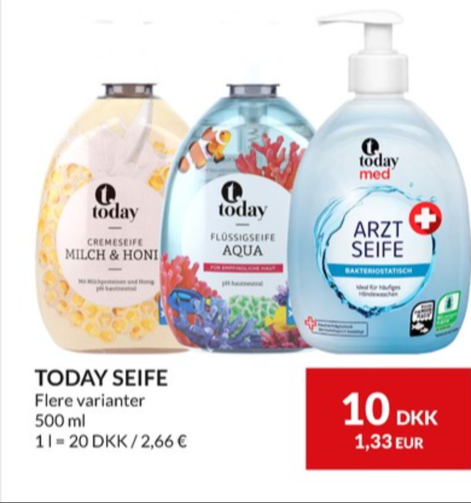 Today, Flydende sæbe