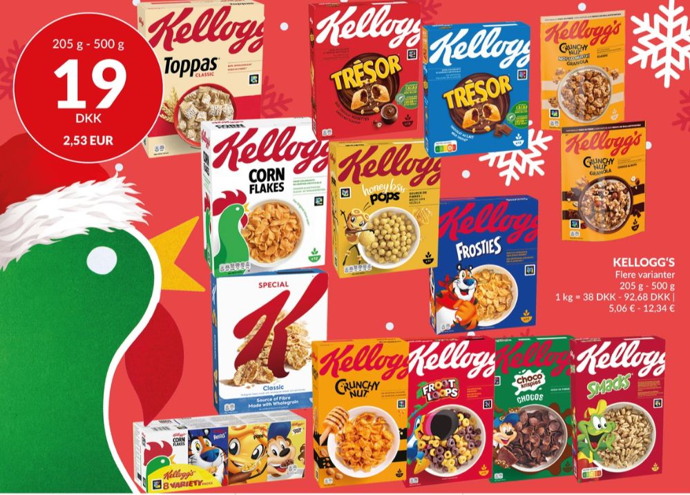 Kelloggs Honey Bsss Pops, Morgenmadsprodukt