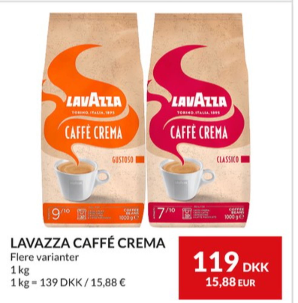 LavAzza Caffe Crema Classico, Kaffebønner