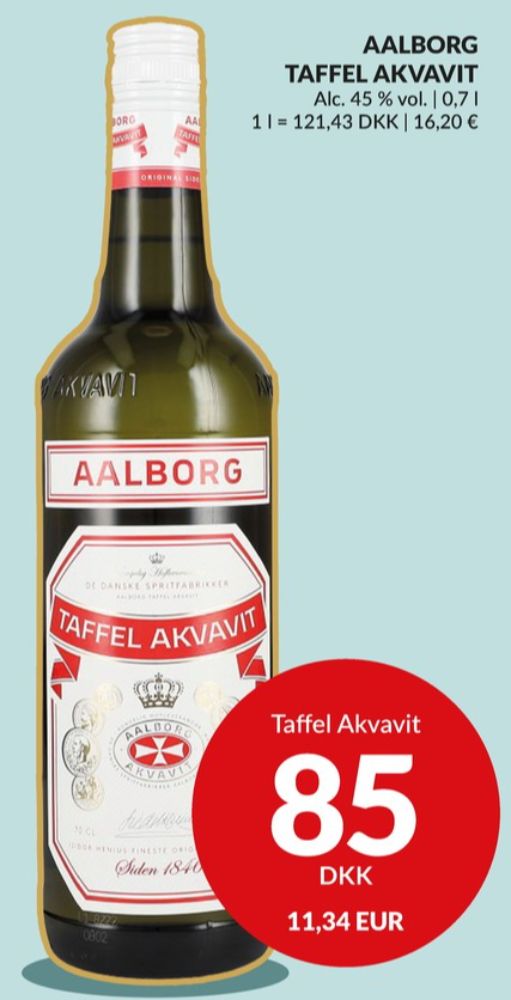 AAlborg Taffel Akvavit, Akvavit