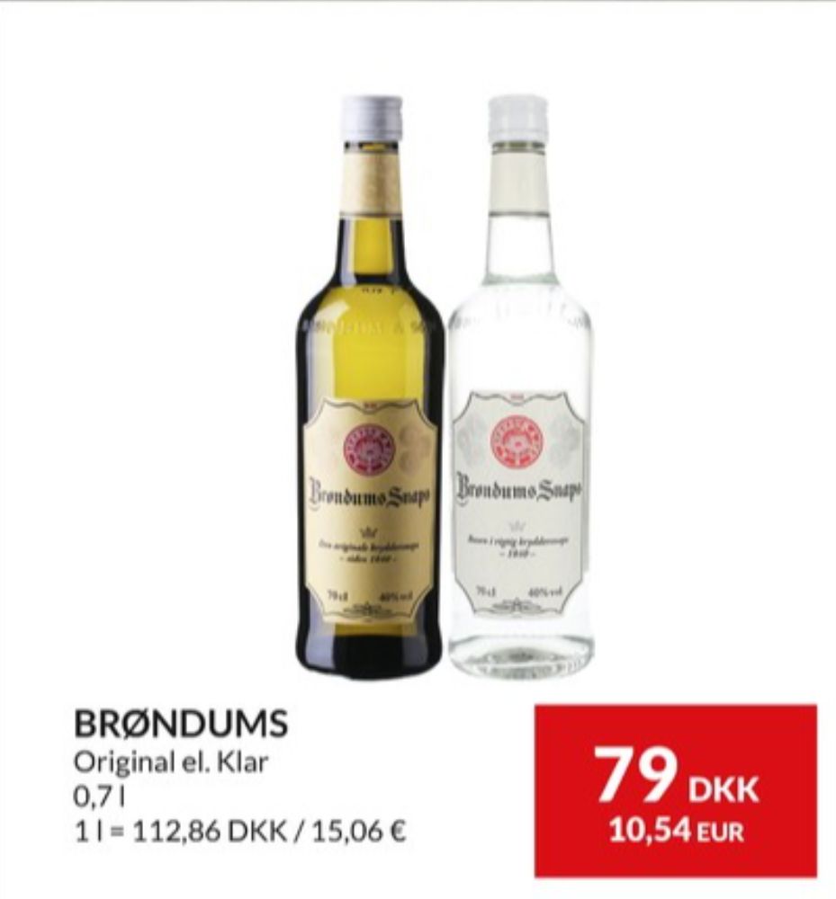 Brøndums  Klar, Snaps