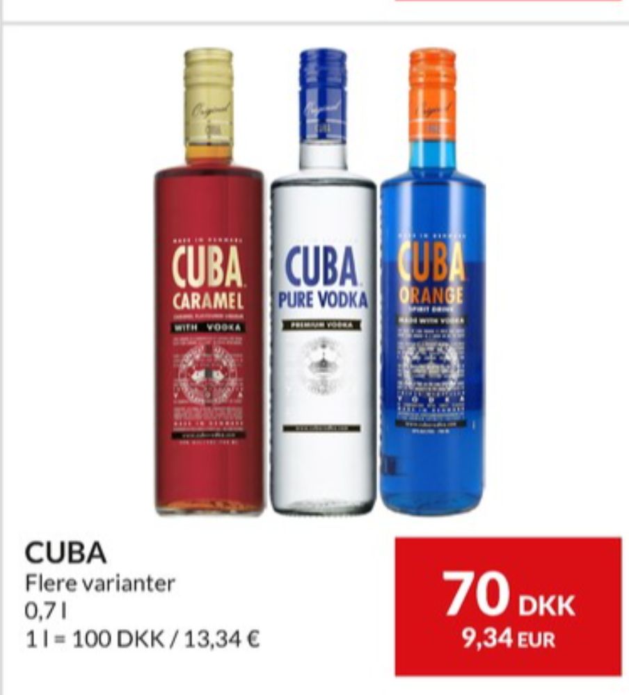 Cuba Pure Vodka, Vodka